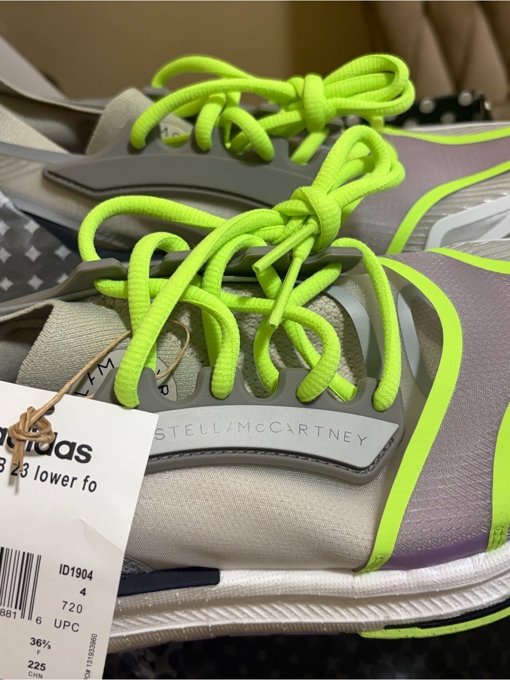 Stella McCartney Neon Yellow and Gray Women’s Athletic Sneakers